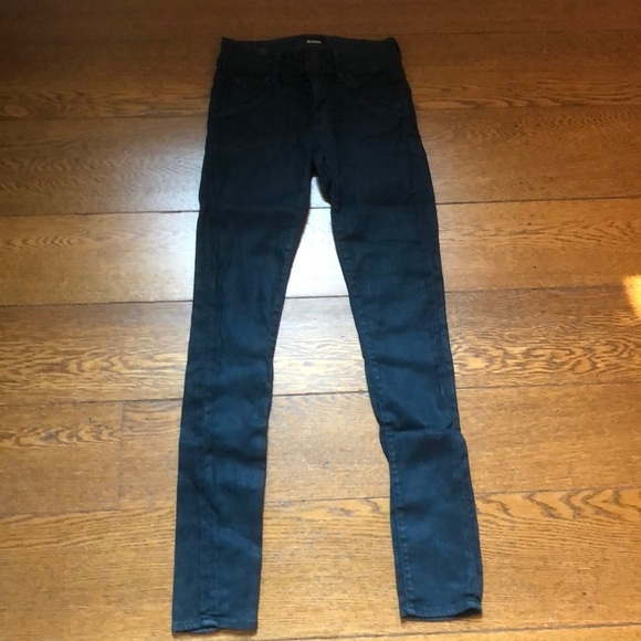 Hudson Denim High Waisted Green Skinny Jeans 24 - Picture 1 of 8
